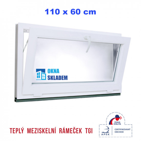 Sklopné plastové okno | 110x60 cm